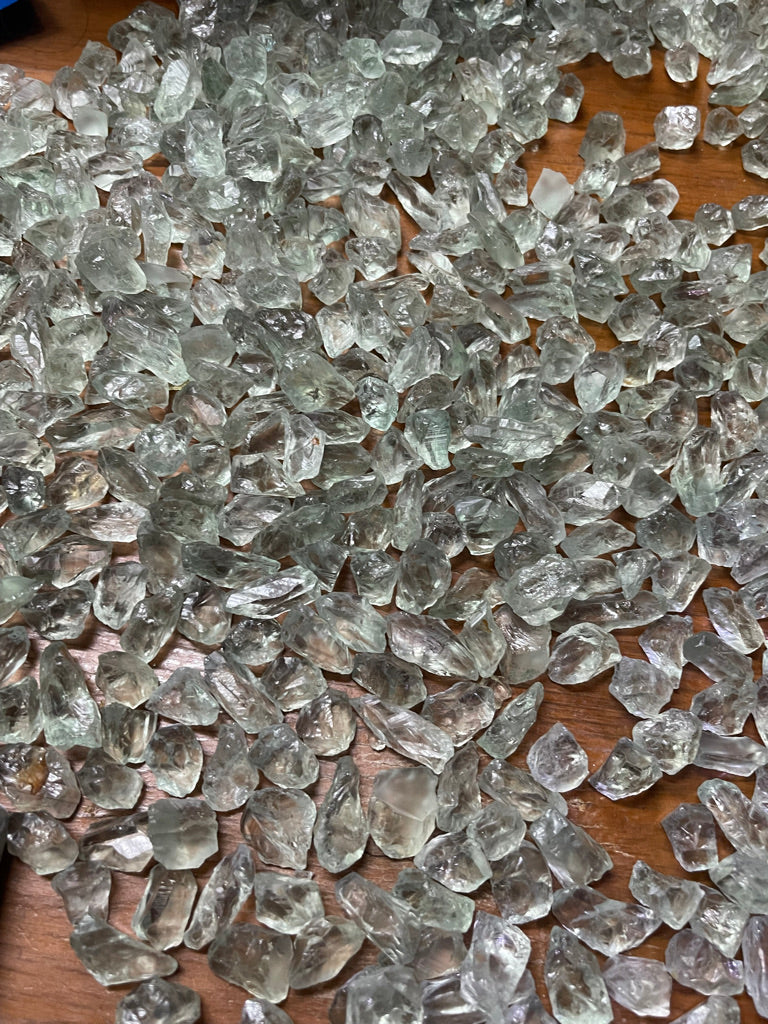 500 Grams Facet Rough Prasiolite for Faceting | Green Amethyst