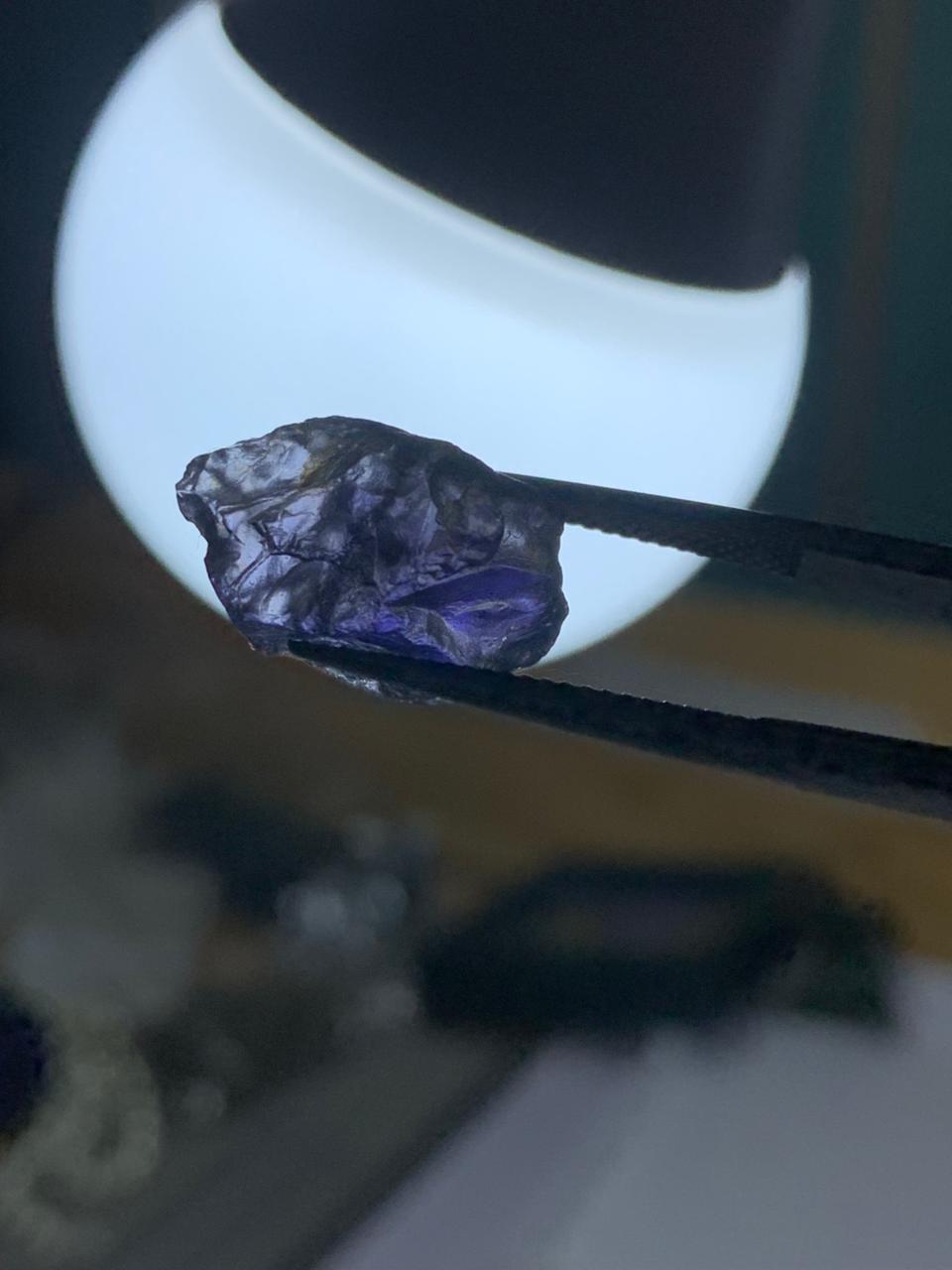 raw iolite facet grade