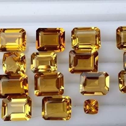 Golden citrine gem