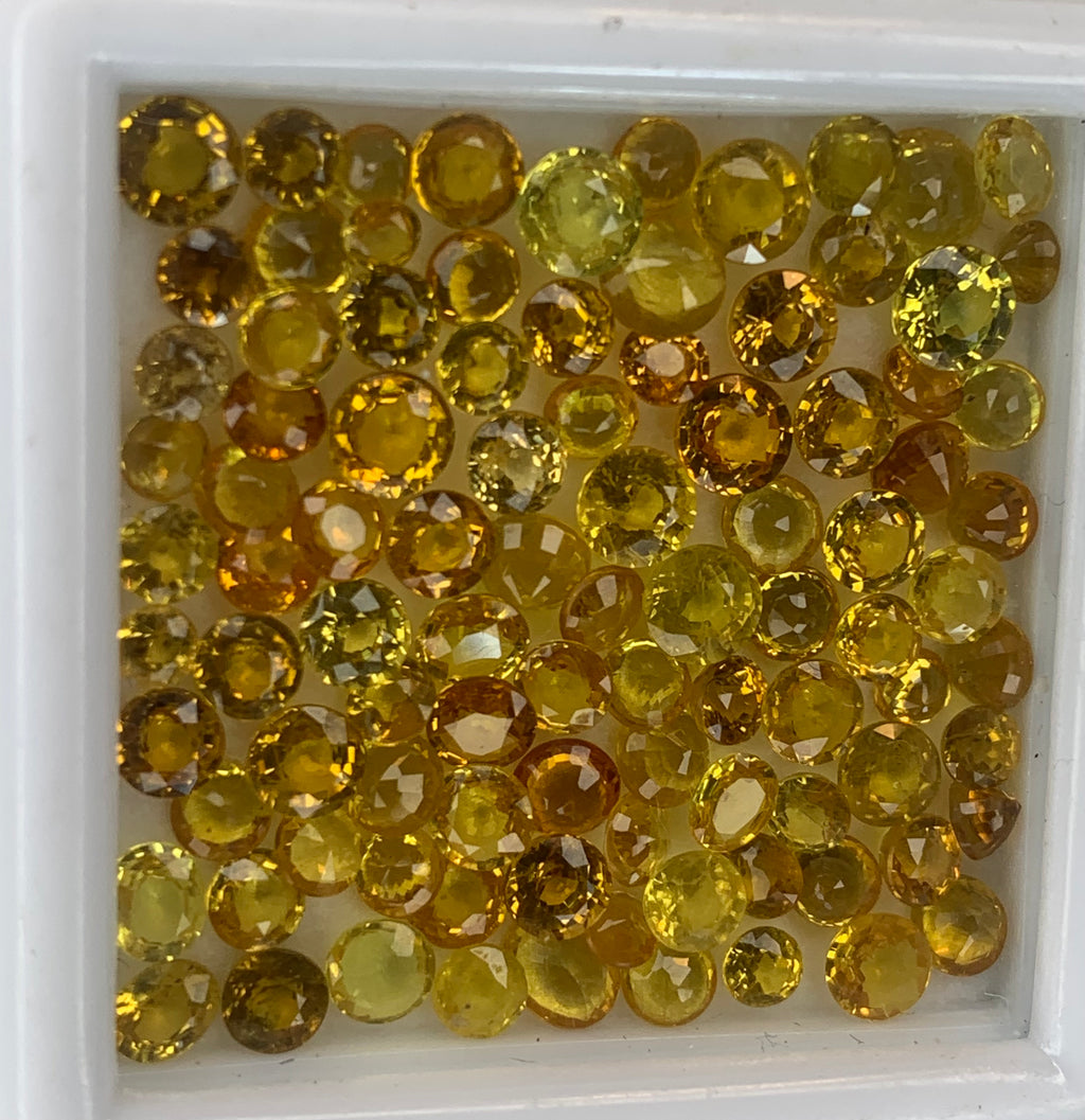 round cut yellow sapphire