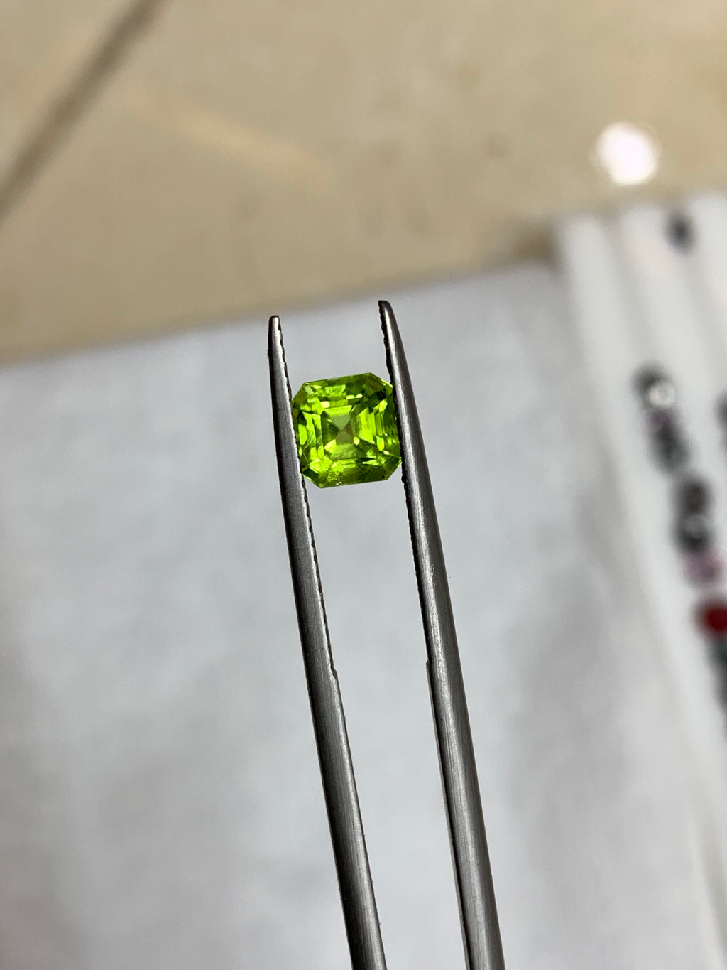 1.6 Carat Cushion Cut Green Peridot Loose Stone
