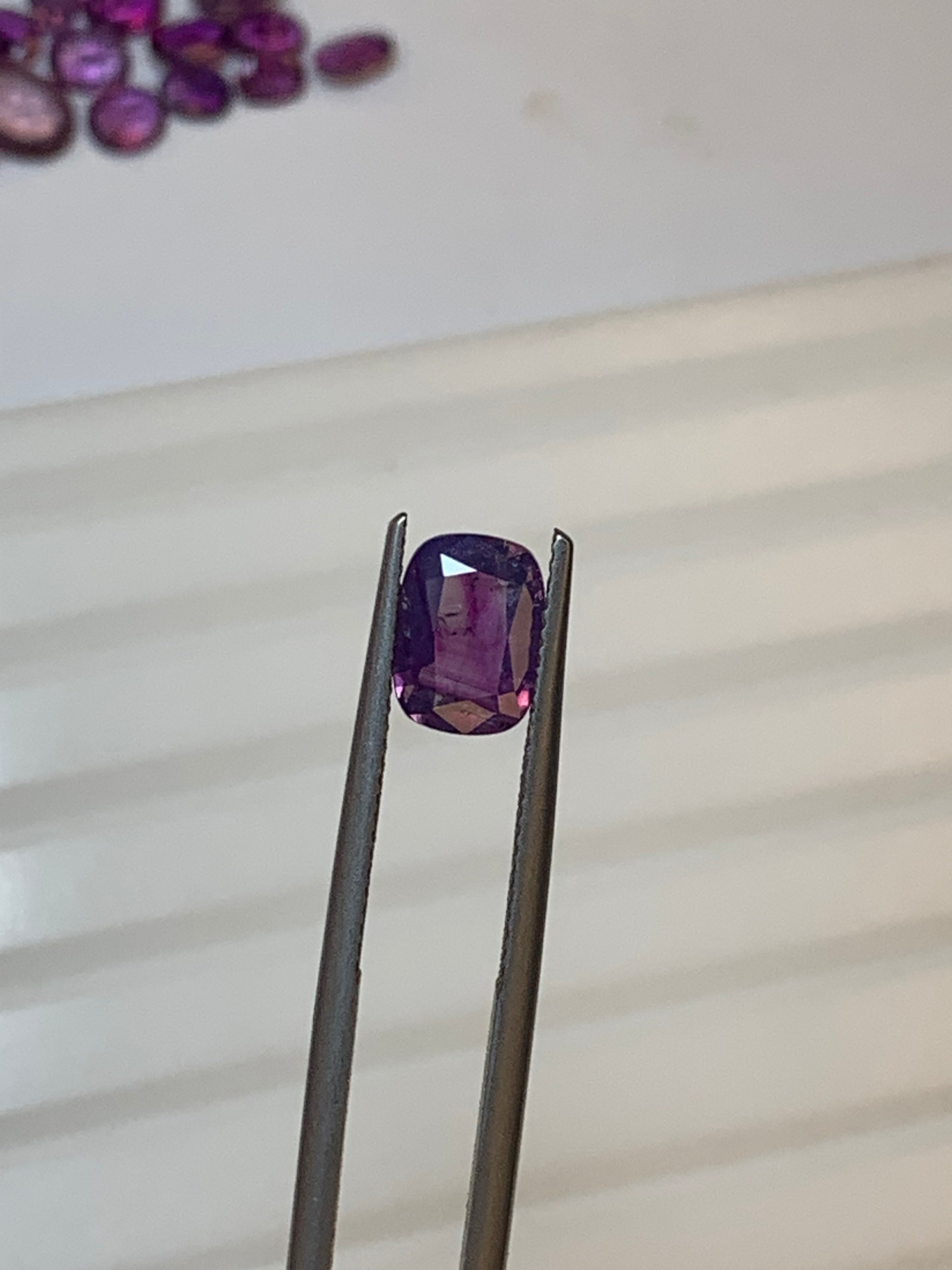 Purple Kashmir sapphire