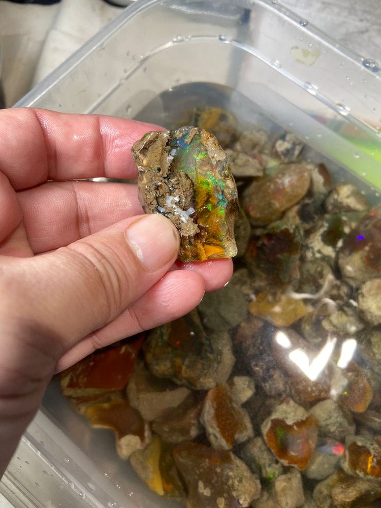 Buy this magic of color — this rough opal