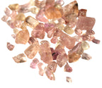 Pink topaz crystals