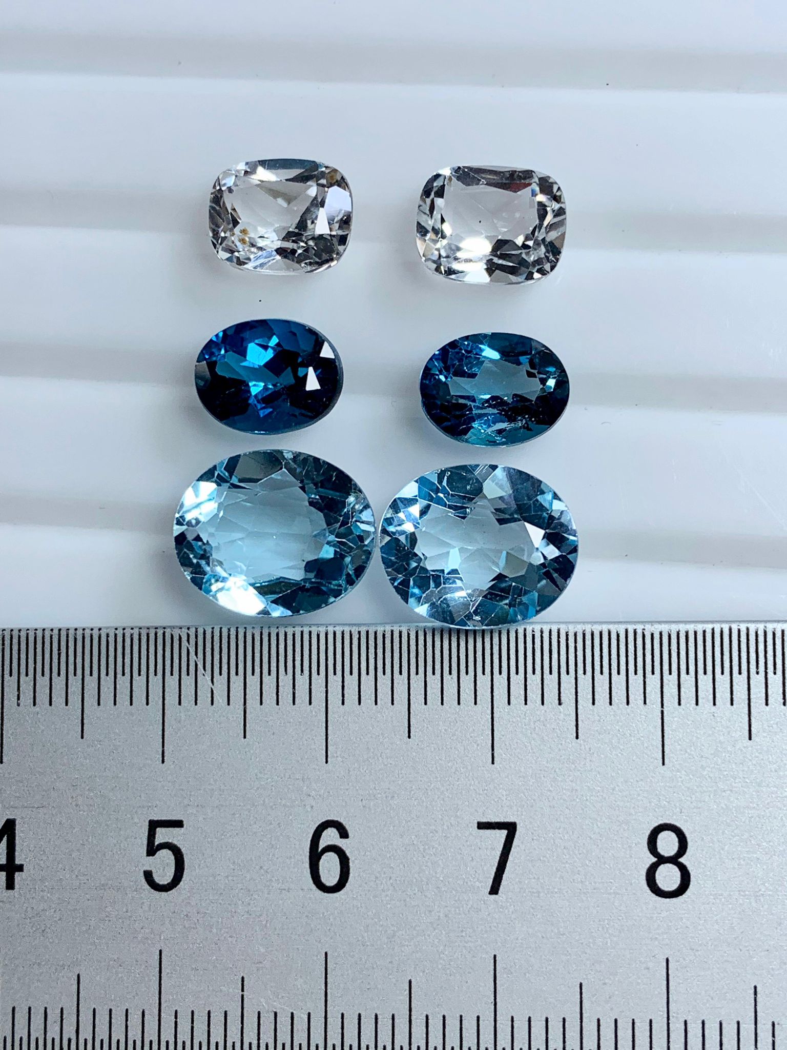 Blue topaz cut