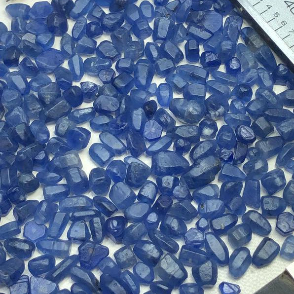 raw facet grade blue sapphire