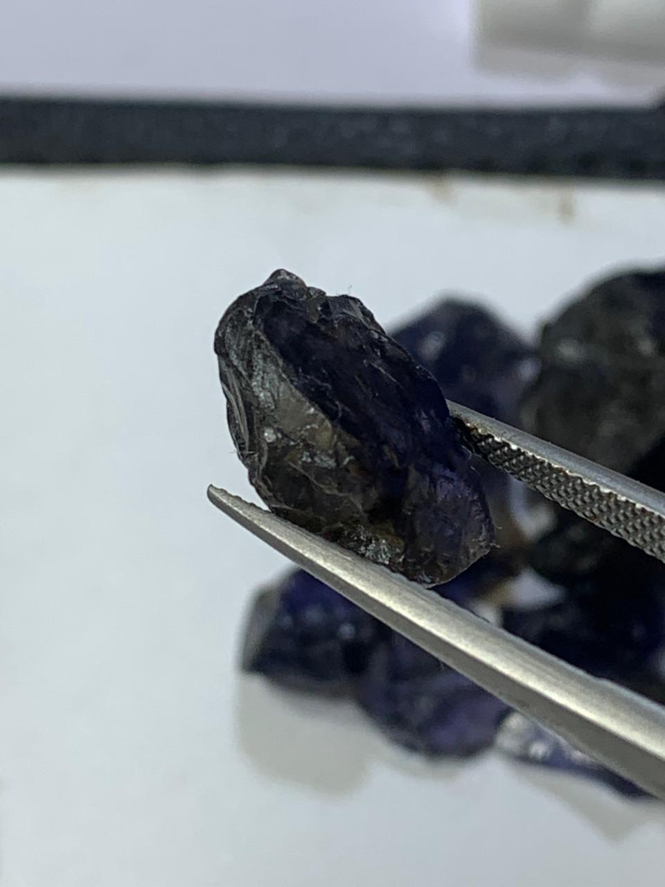 untreated iolite facet