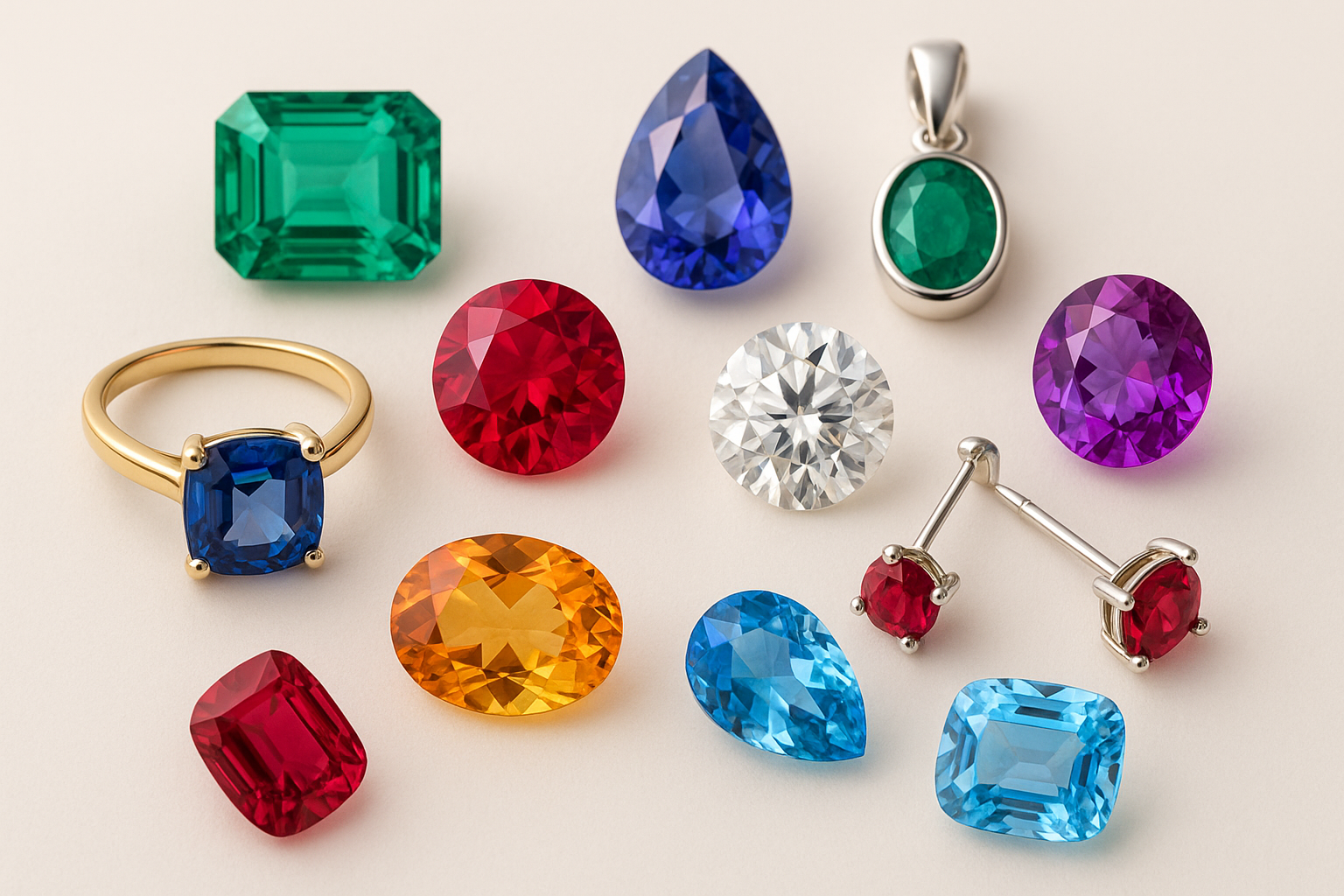 loose gemstones and loose gemstone jewelry