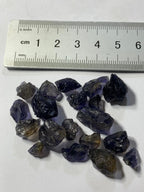 blue iolite facet rough