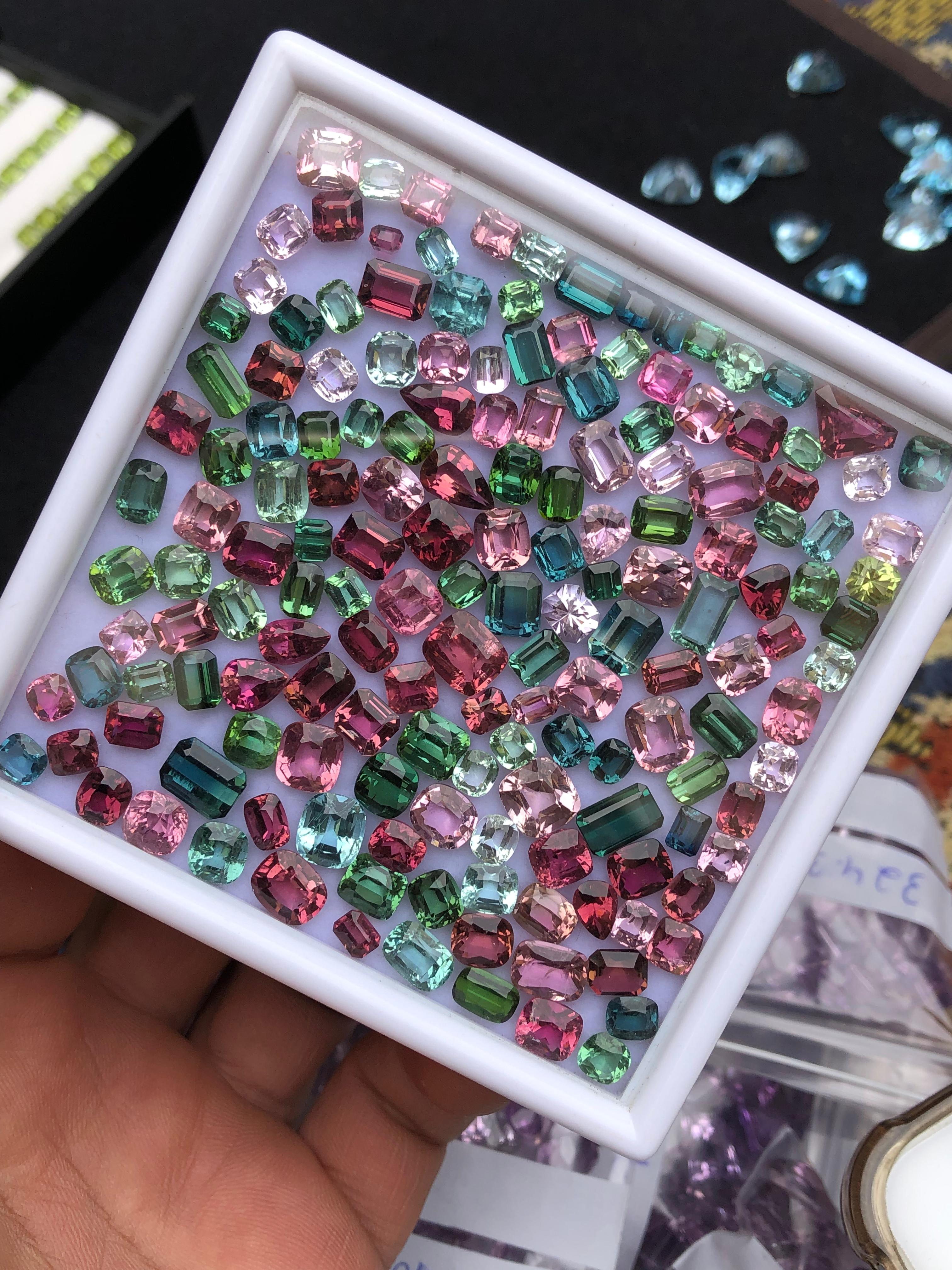 buy multi color tourmaline loose stones wholesale