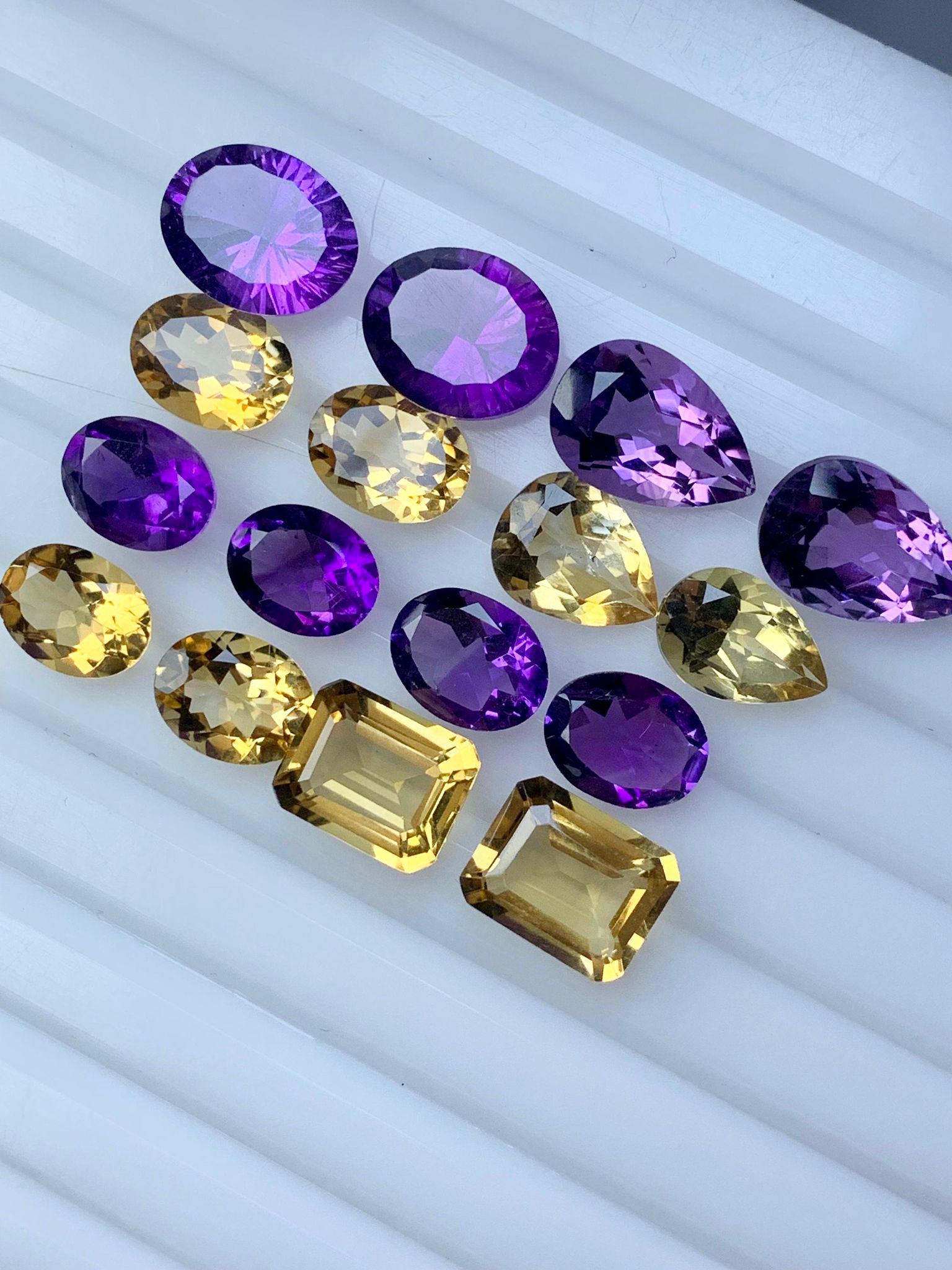 Buy amethyst citrine faceted loose pairs