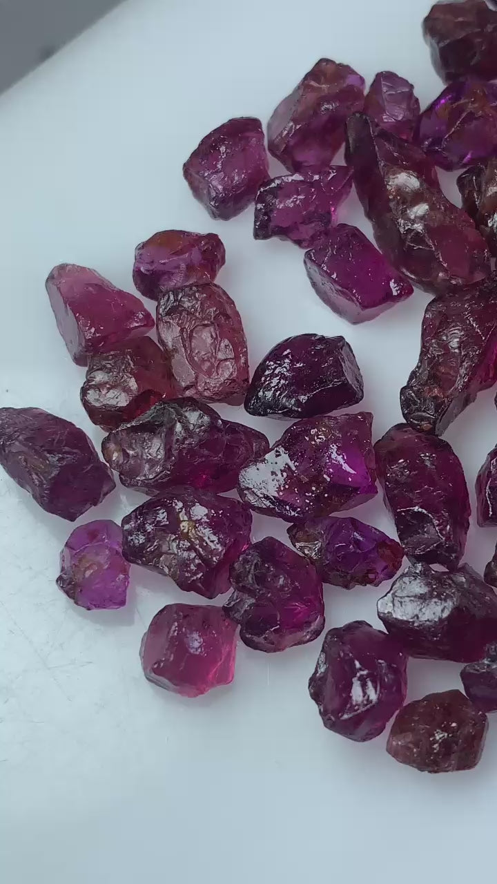 39.62 Grams Facet Rough Rhodolite Garnet Stones Deal