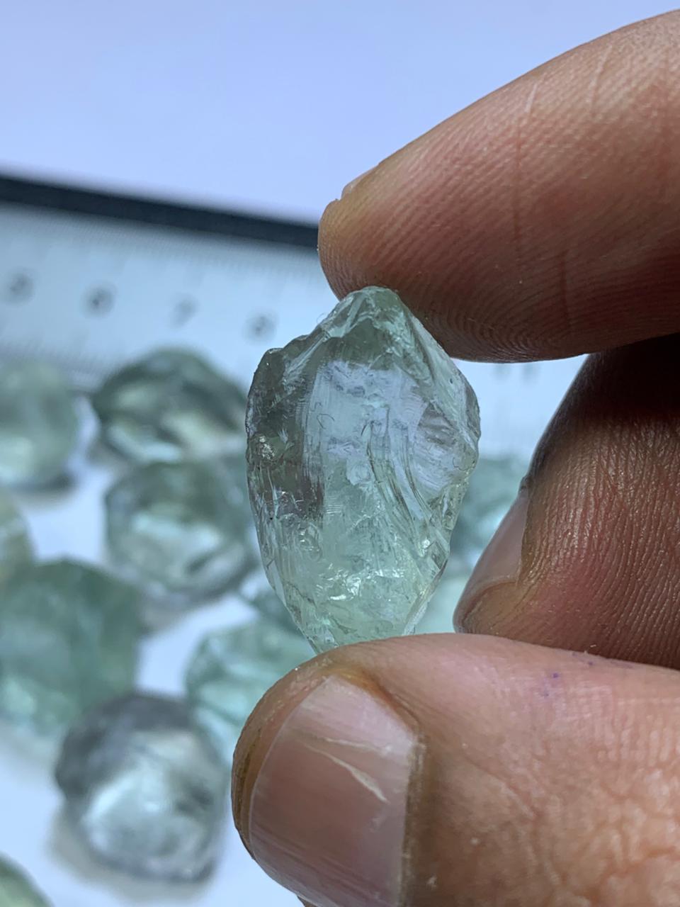 raw green amethyst lot