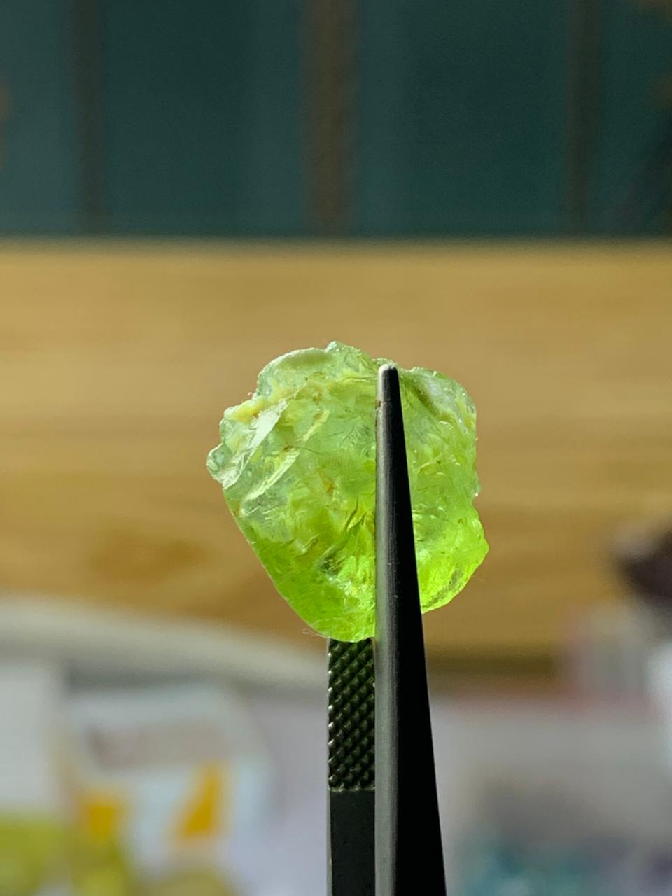 raw peridot crystals