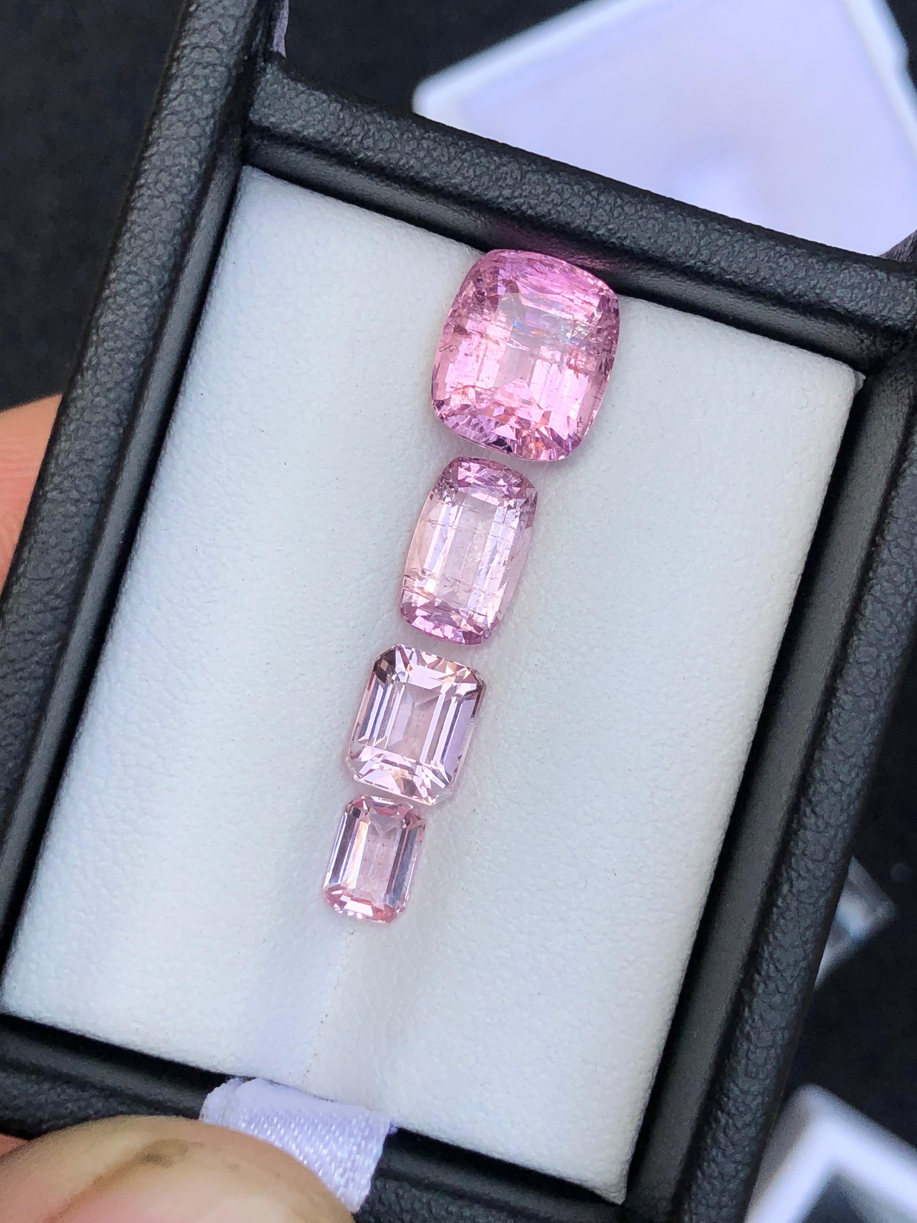 faceted pink topaz
